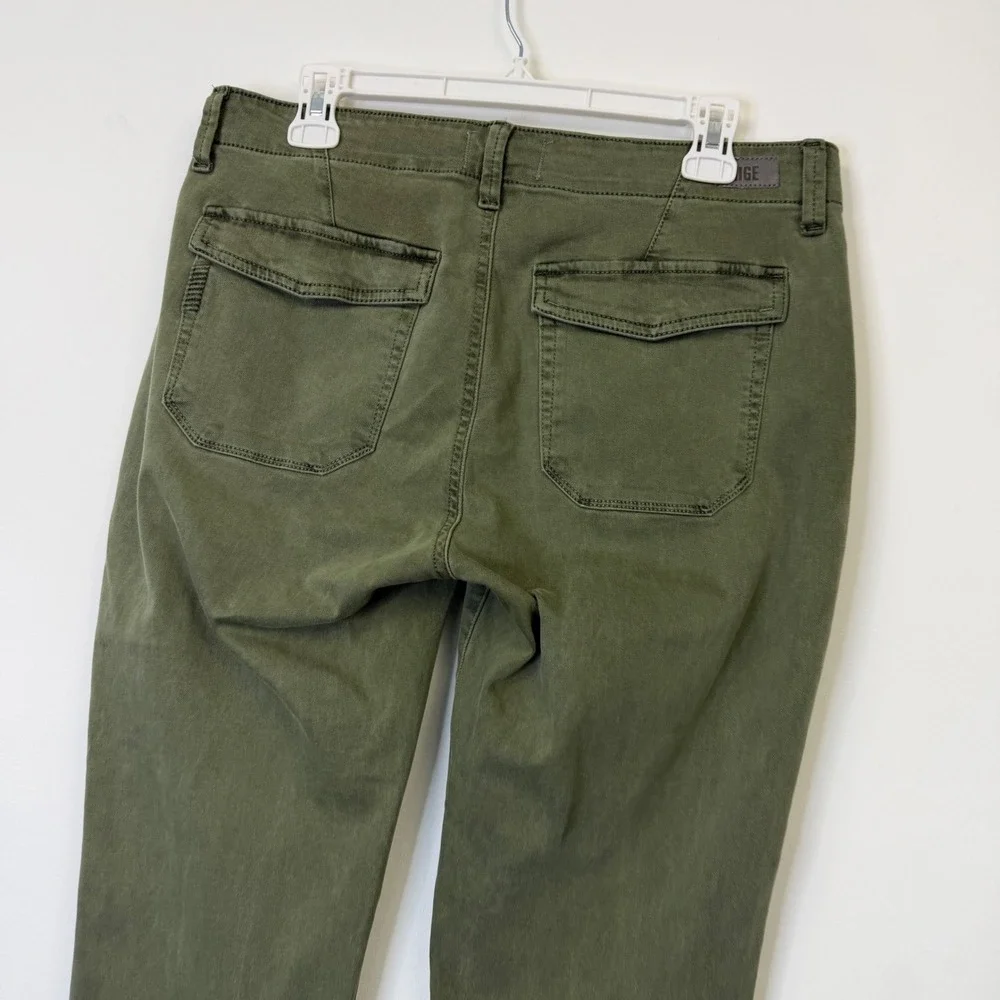 Paige Mayslie Jogger Pants Women's 30 Green Cargo Ankle Pants